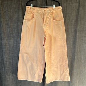 We the free pink wide leg denim jeans waist 32